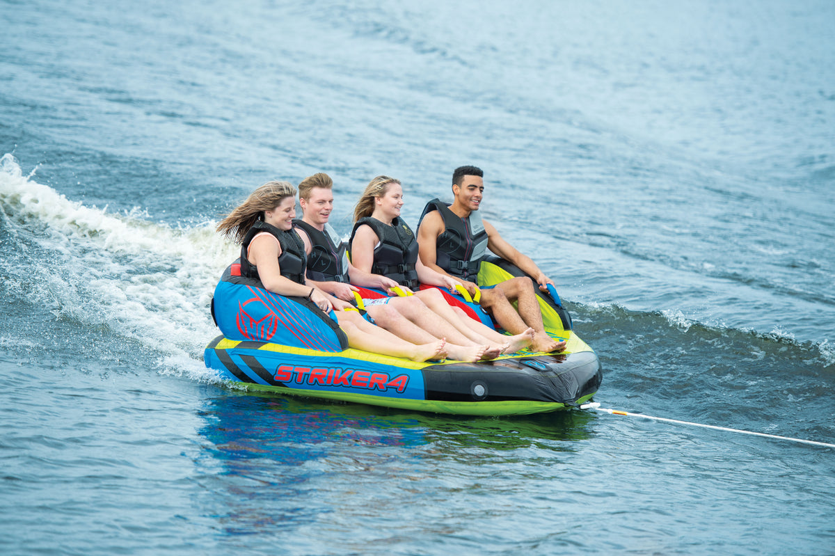 Pumping Rope HO SPPORTS Best 4-Person Tube / Striker 4 Towable Tubes w/Pump & Rope ...